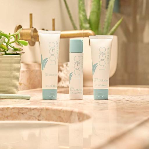 Skin Care System – by Forever | Complete aloe-based skincare routine with cleanser, essence, moisturizer, and exfoliator