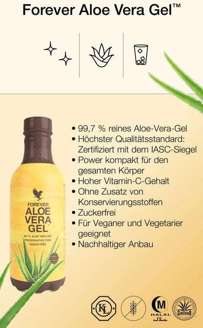 Aloe Vera Gel – by Forever | Pure inner leaf aloe vera drink for digestion and immunity
