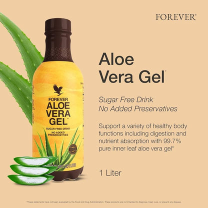 Aloe Vera Gel – by Forever | Pure inner leaf aloe vera drink for digestion and immunity
