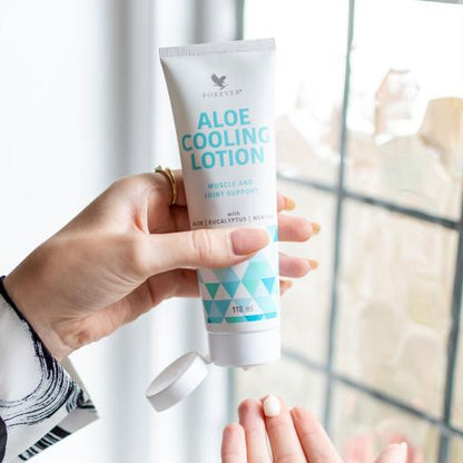 Aloe Cooling Lotion – by Forever | Menthol and aloe vera lotion for soothing relief of muscles and joints
