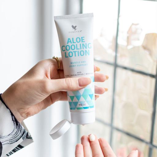 Aloe Cooling Lotion – by Forever | Menthol and aloe vera lotion for soothing relief of muscles and joints
