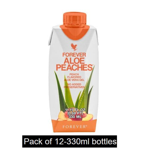 Aloe Peaches® Minis – by Forever | Portable peach-infused aloe drink for digestion, hydration, and flavor