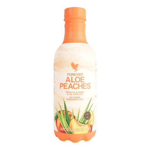 Aloe Peaches® – by Forever | Peach-infused aloe vera gel drink for digestion, hydration, and immune support