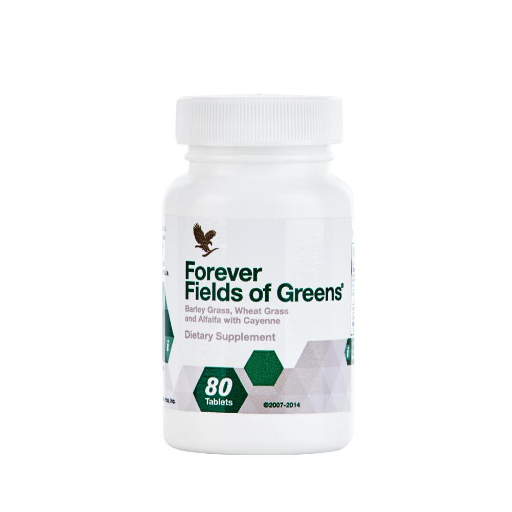 Fields of Greens® – by Forever | Green superfood tablets with barley grass, wheatgrass, alfalfa, and cayenne for digestion and energy
