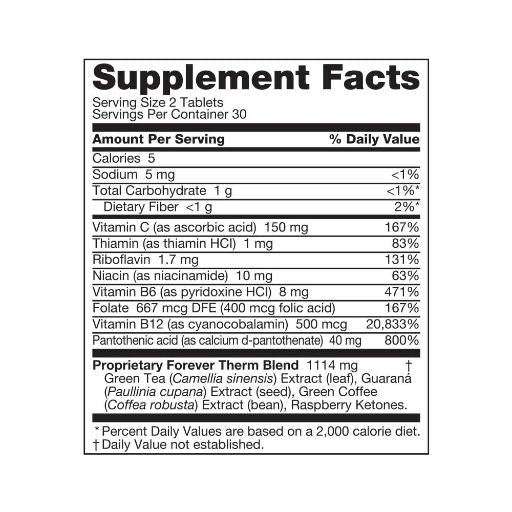 Forever Therm™ – by Forever | Natural metabolism booster with green tea, guarana, and caffeine
