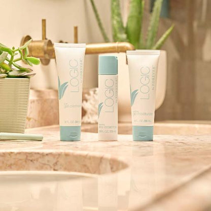 Skin Care System – by Forever | Complete aloe-based skincare routine with cleanser, essence, moisturizer, and exfoliator
